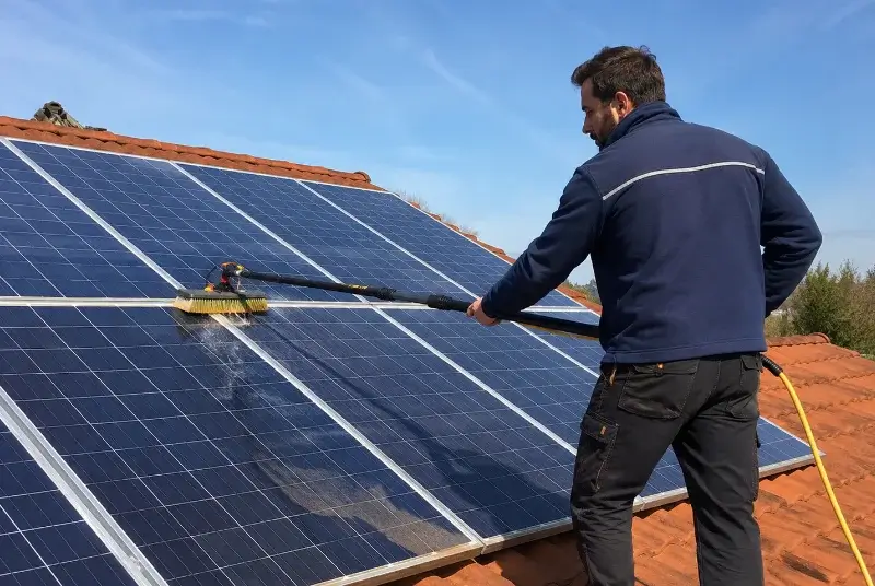 Nettoyage et entretien de panneaux solaires à Locqueltas